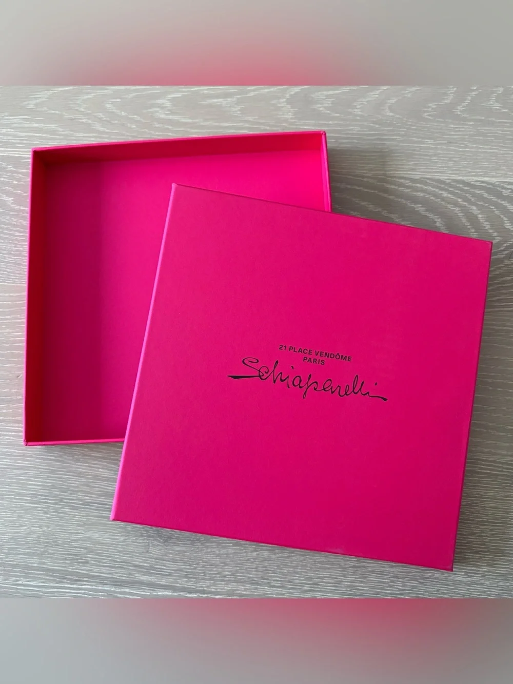 Schiaparelli Flat Square Gift Box - Hot Pink